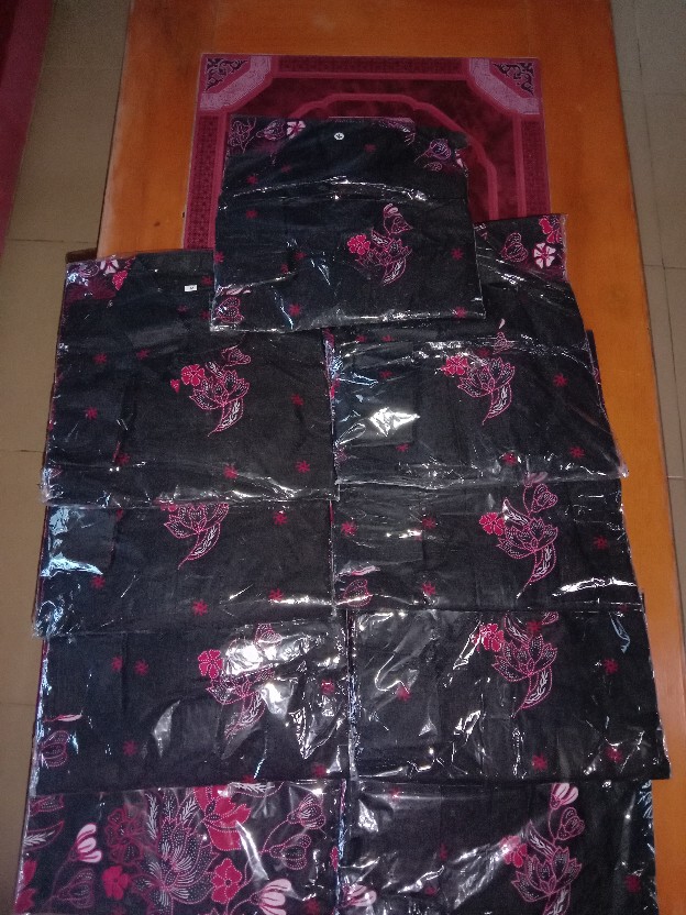 Batik Pria Size M L Xl Xxl  Bswart Batik Hrb026 Kenongo Hem Panjang Padi
