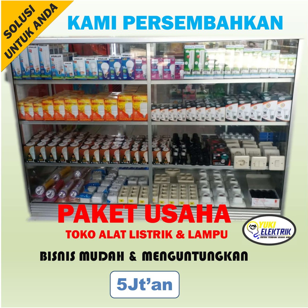 Paket Bisnis Usaha Toko Lampu dan Alat Listrik 5Jtan Laris