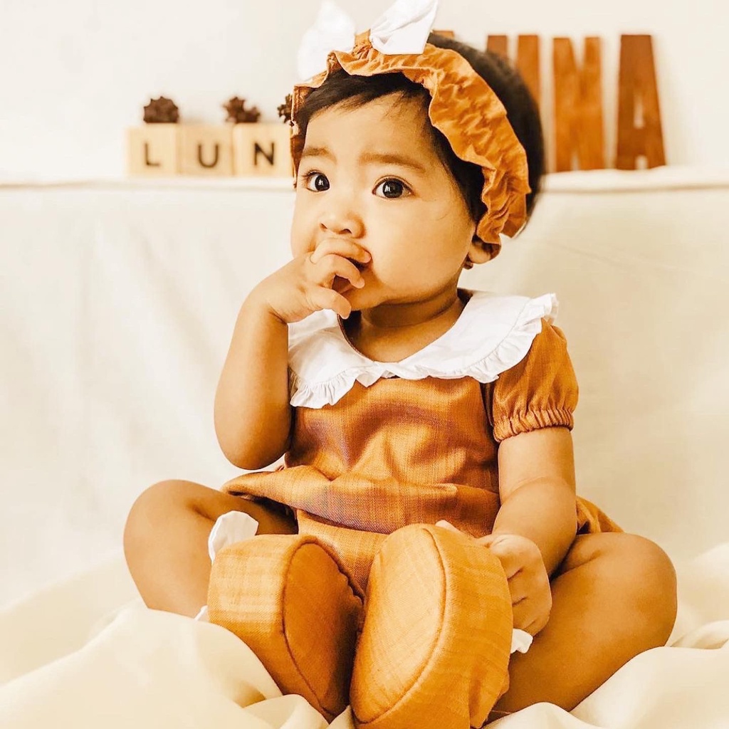 SHAHIA CELLY ROSA JUMPER SET Baju Bandana Sepatu Pergi Lucu Fashion Anak Bayi Perempuan Cewek Terbaru Terlaris