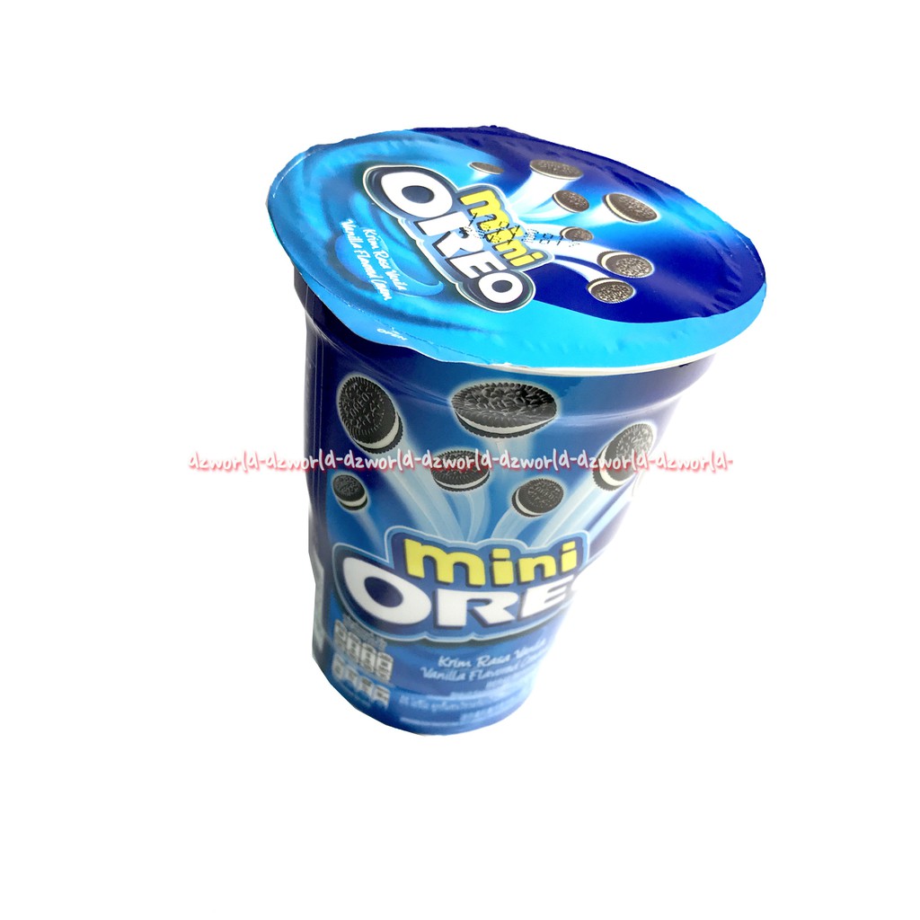 Oreo Mini Biskuit 61gr Dengan Rasa Krim Vanila Mini Oreo Renyah Dan Lezat Oreo Cup Cups Oreo Biskuit Coklat