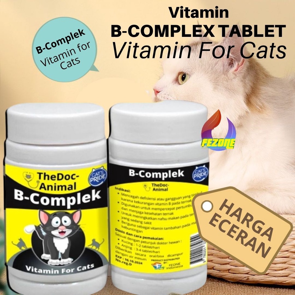 Vitamin Becompex Tablet Vit B Complex Anjing Kucing FEZONE