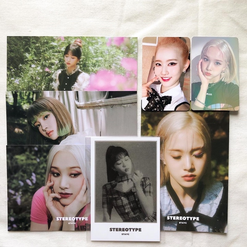 [ready] stayc stereotype photocard special pc benefit mokket bene pob appmus sumin isa j yoon sieun 