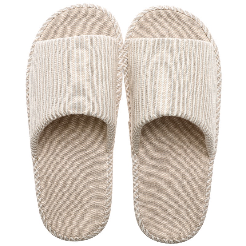 Gaya Jepang Lantai Rumah Tangga Linen Sandal Musim Semi dan Musim Gugur Indoor Non-Slip Tebal Bawah