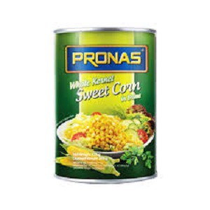 

PRONAS WHOLE KERNEL cream style 410 gram SWEET CORN 425 GRam 1 karton