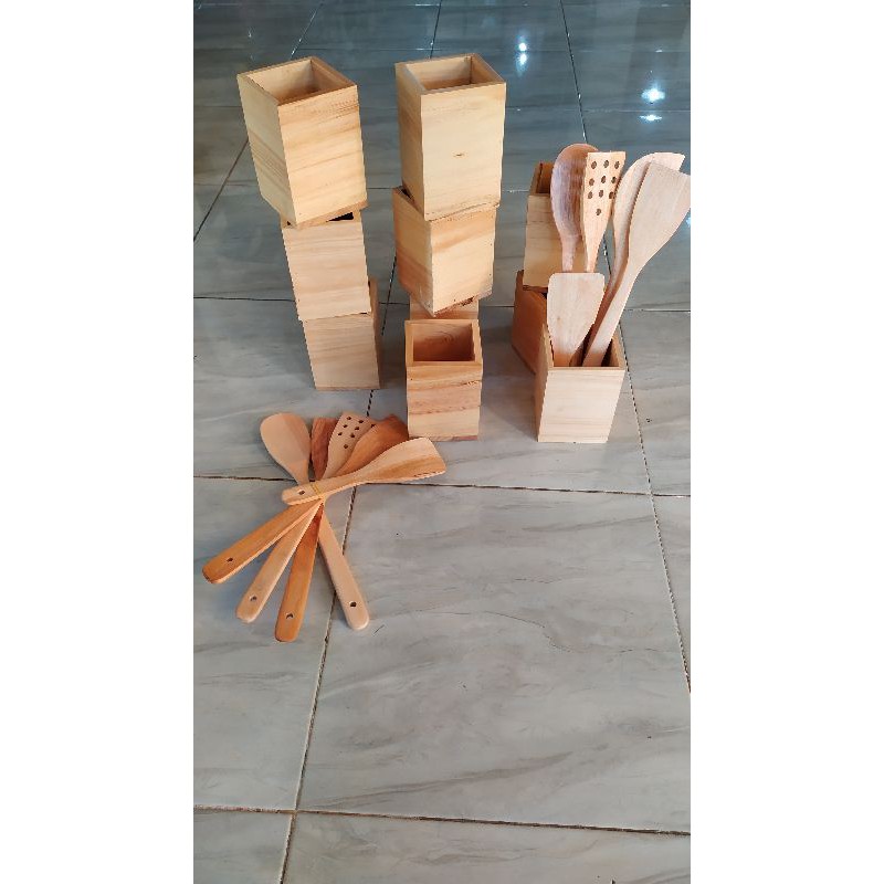 Sutil Set Mahoni isi 5 pcs + Tempat