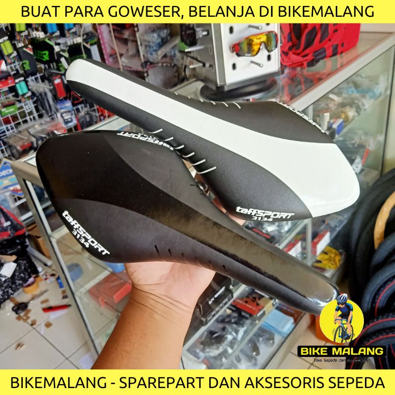 Taffsport Jok Saddle Sadel Sepeda Sport Race Sepeda Gunung Lipat Balap MTB Roadbike Seli Hitam Putih