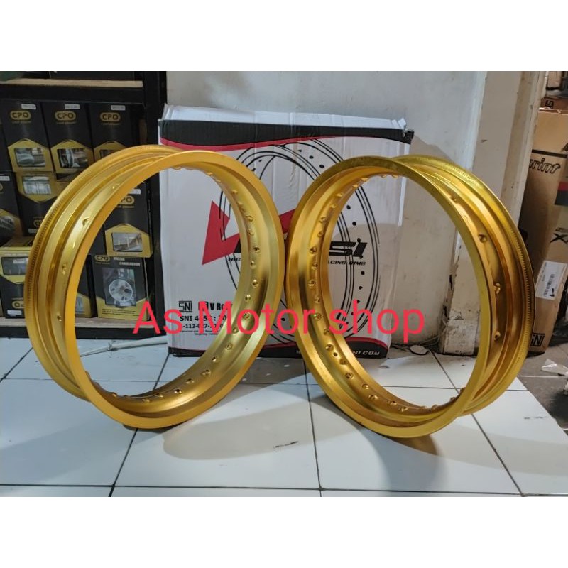 VELG SEPASANG MEREK ROSSI LEBAR 250 300 ring 17 ready warna gold silver biru