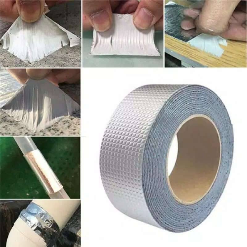 LAKBAN ALUMINIUM 5M DAN 3M ANTI BOCOR DAN TAHAN PANAS FOIL TAPE