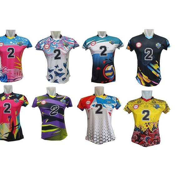 PM.195138 ‣ baju bola voli putri full printing/ kaos atasan jersey volly/ baju olahraga wanita