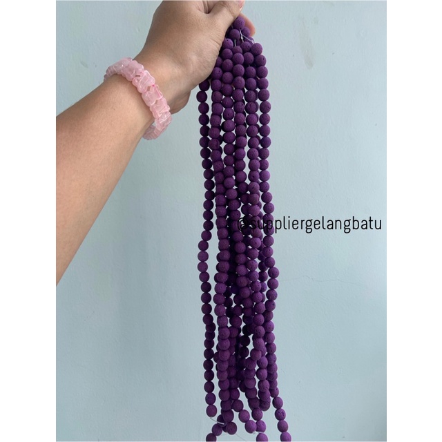 renceng PURPLE lava stone UNGU 10mm batu akik merapi larva diffuser