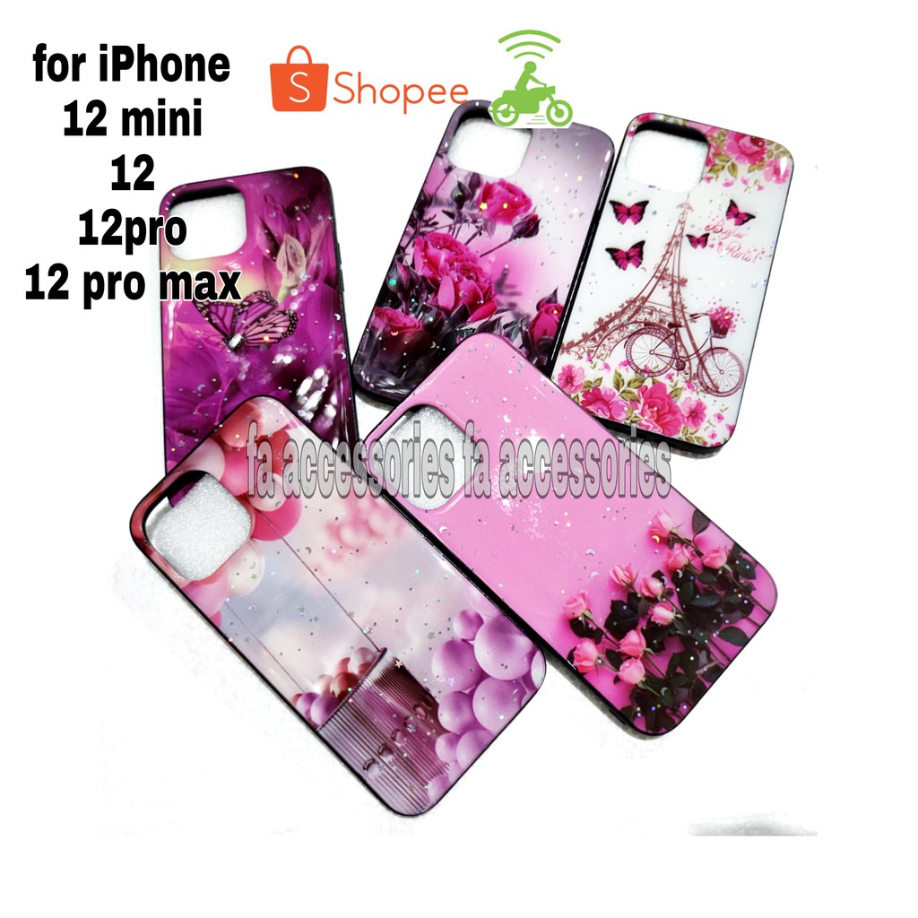 fa Soft case tpu casing bling iphone 12 12pro 12promax 13 13MINI 13PRO 13PROMAX mini pro max silicon hp motif butterfly