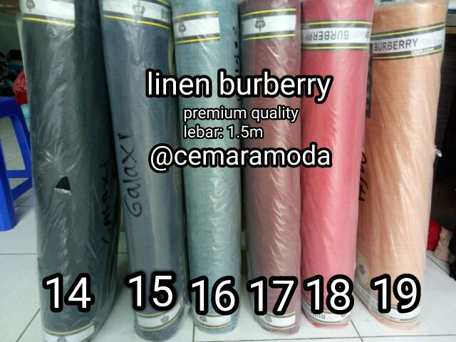 Kain Linen Burberry PER 0.5 meter IMPORT PREMIUM QUALITY / linen burbery / linen burberi / kain blazer blaser jas koko kemeja