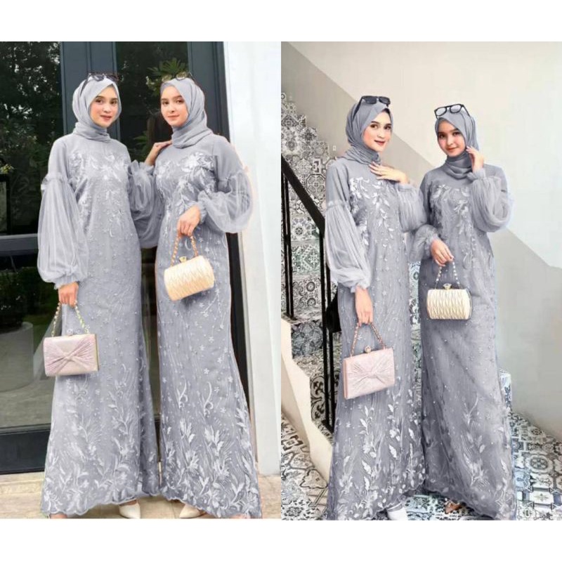 MAXI MODELA /GAMIS FULL BRUKAT /GAMIS TILLE MUTIARA /GAMIS KONDANGAN /GAMIS UNDANGAN