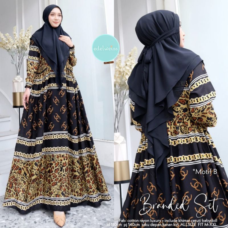GAMIS BRANDED SYARI || ORI EDELWEIS