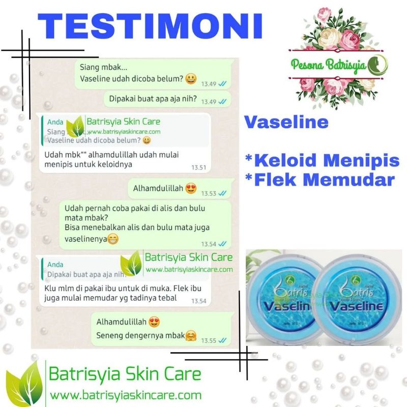 ( BISA COD ) VASELINE/ BATRISYIA VASELINE CREAM KAKI PECAH PECAH/PEMANJANG BULU MATA/PENEBAL ALIS/PELEMBAB KULIT/PENGHALUS TUMIT/ PENGHILANG MATA IKAN