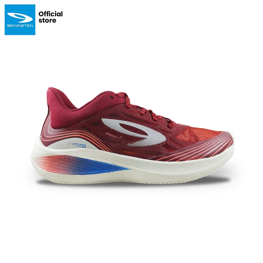 910 Nineten Haze Vision Sepatu Lari - MERAH/ABU/BIRU