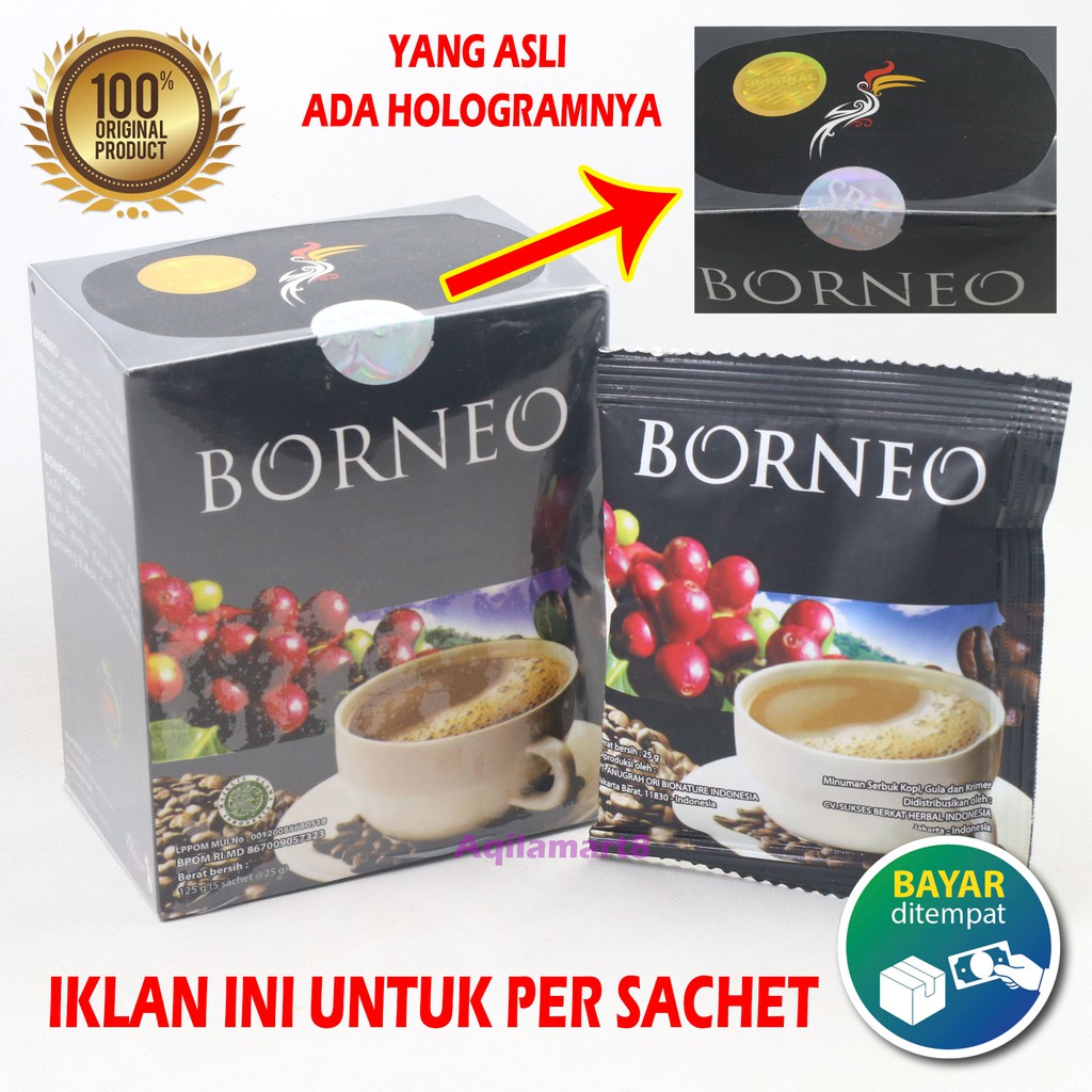 

Borneo Exotica Coffee Sachet Original Kopi Minuman Stamina Kuat Pria