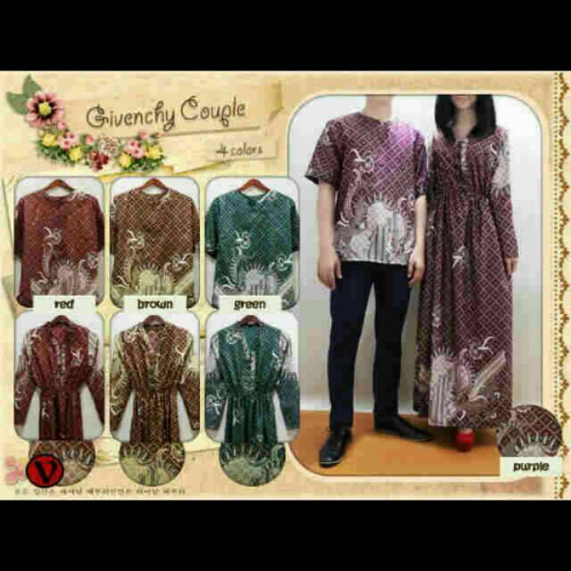 BosBaju - Couple pasangan sarimbit batik sutra sepasang maxi baju koko murah premium longdress