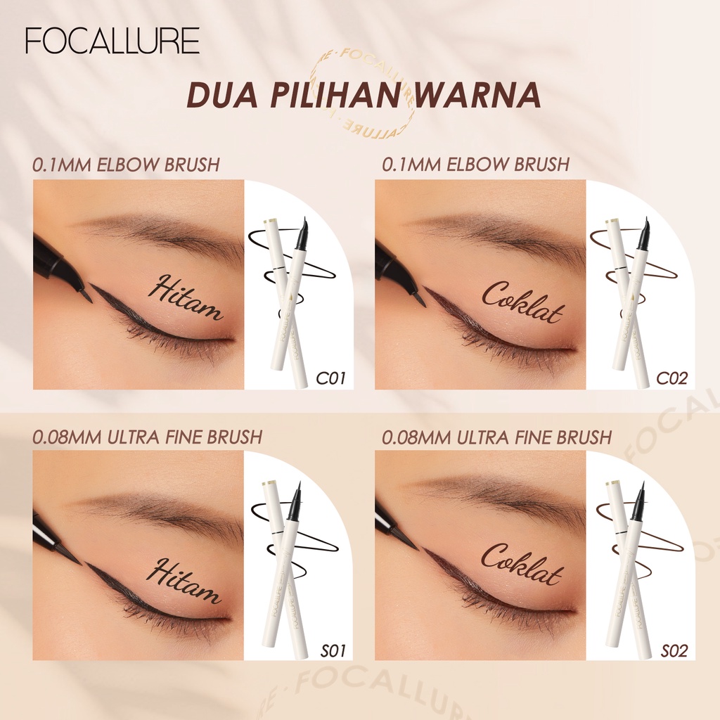 FOCALLURE #ConfidenceHalo tahan air liquid eyeliner FA200