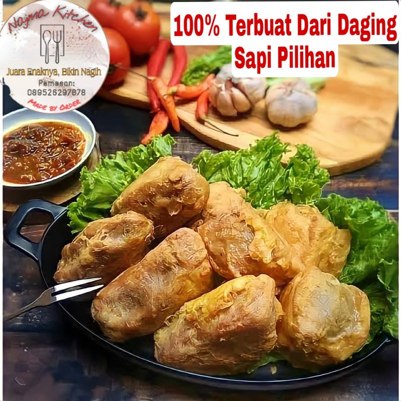 

Tabso Tahu Baso Isi 10 Pcs Dengan Daging Sapi Pilihan / Instan / Frozen /Cemilan Enak Tanpa Pengawet