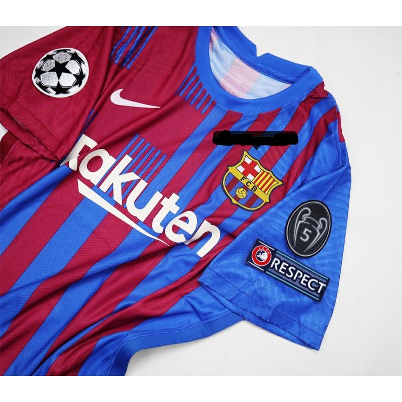 JERSEY BOLA BARCA / BARCELONA HOME 2021/2022 FULL PATCH UCL GRADE ORI IMPORT THAILAND