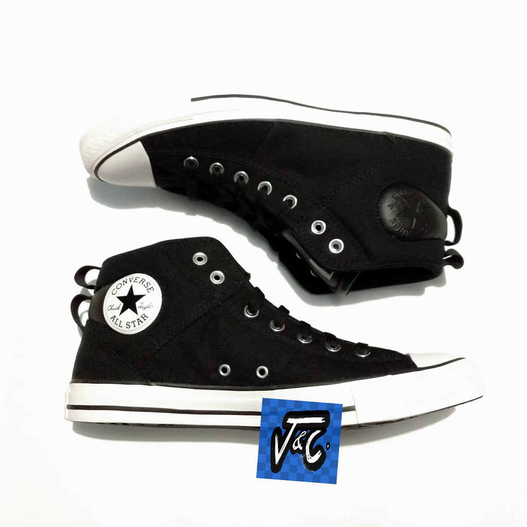 converse chuck taylor all star mid high street black black
