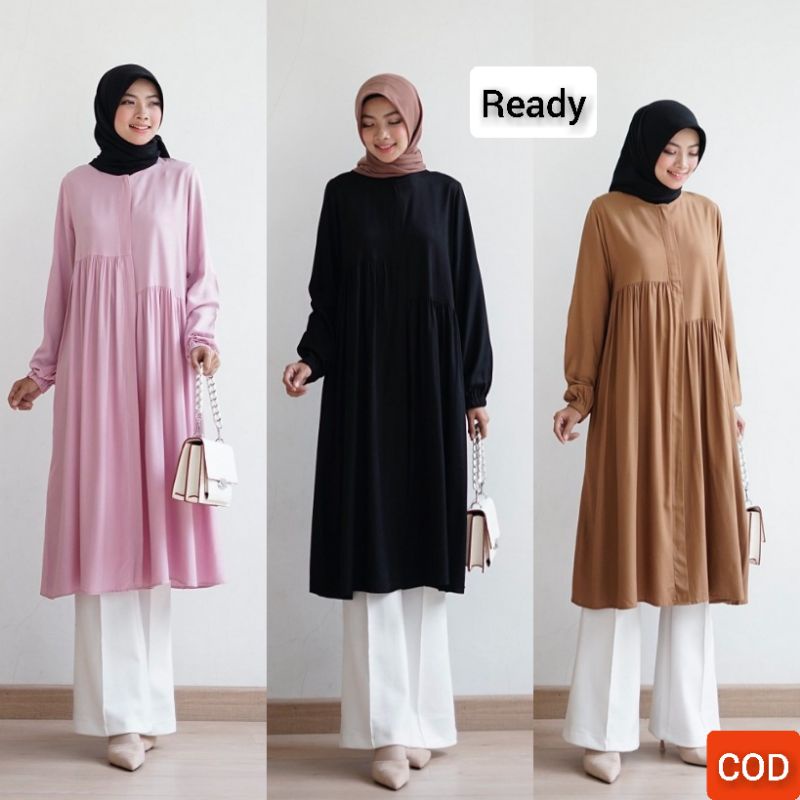 Le Khari  Rayon Twill  Adem Tunik Calla Size S-Xl | Le Khari Calla Tunik