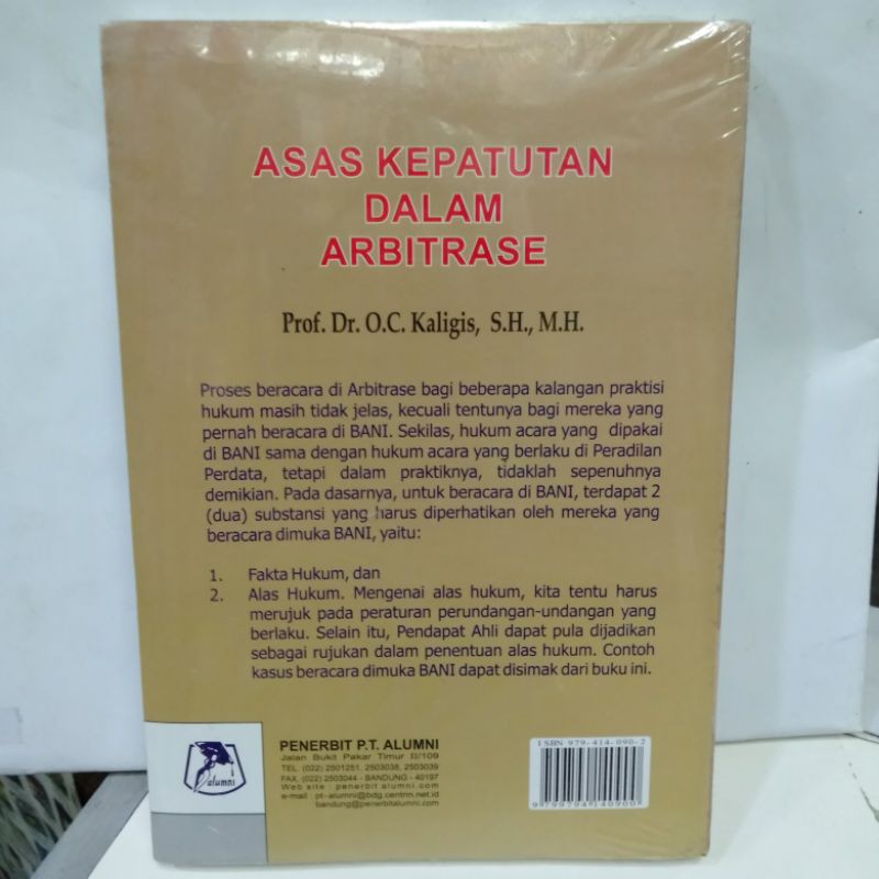 BUKU ASAS KEPATUTAN DALAM ARBITRASE O.C.Kaligis
