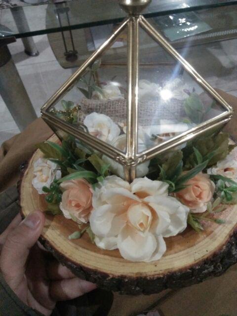 Ring Bearer Tempat Cincin Kaca Terarium