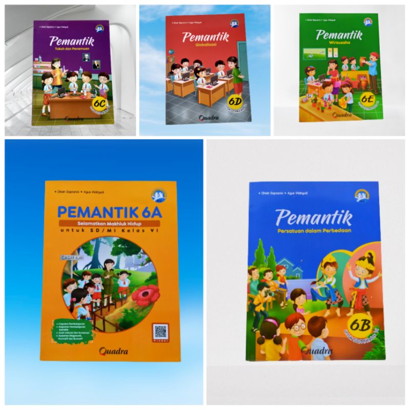 ORI satu paket buku teks pemantik untuk SD/mi kelas 6 semester 1 penerbit Quadra