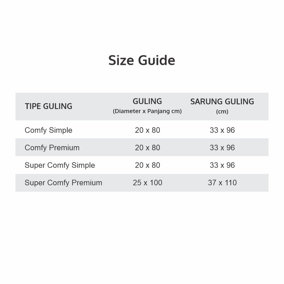 Guling Tidur - Comfy Premium / Comfy Simple - LAZY Sunday