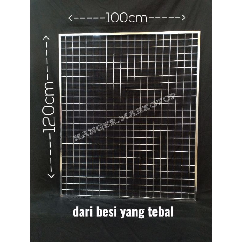 ram jaring bingkai 100x120  ( besi crhome)