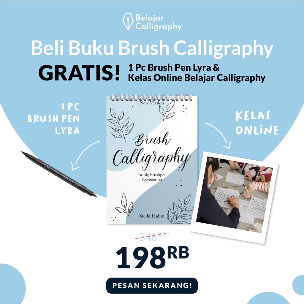 

Kelas dan Buku Belajar Calligraphy - Brush Calligraphy 101
