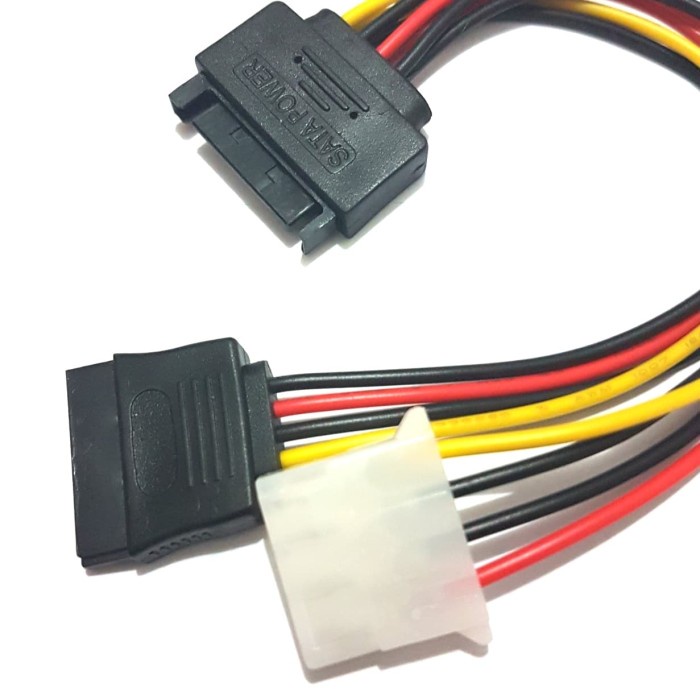 Kabel Power Extension Converter Sata Male to Molex + Sata Female