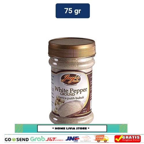 

Jay's White Pepper Ground (Merica Putih Bubuk) 75gr