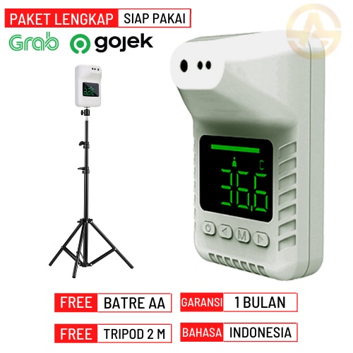 Thermometer Infrared Standing Otomatis Non Kontak Termometer Dinding Tempel Digital Infrared K3X with Tripod 2.1m