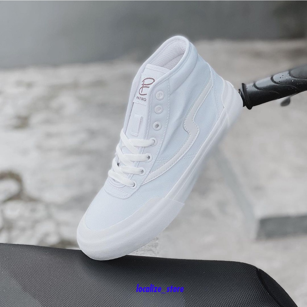 Sepatu Sneakers Original Patrobas Ivan Triple White High - FX