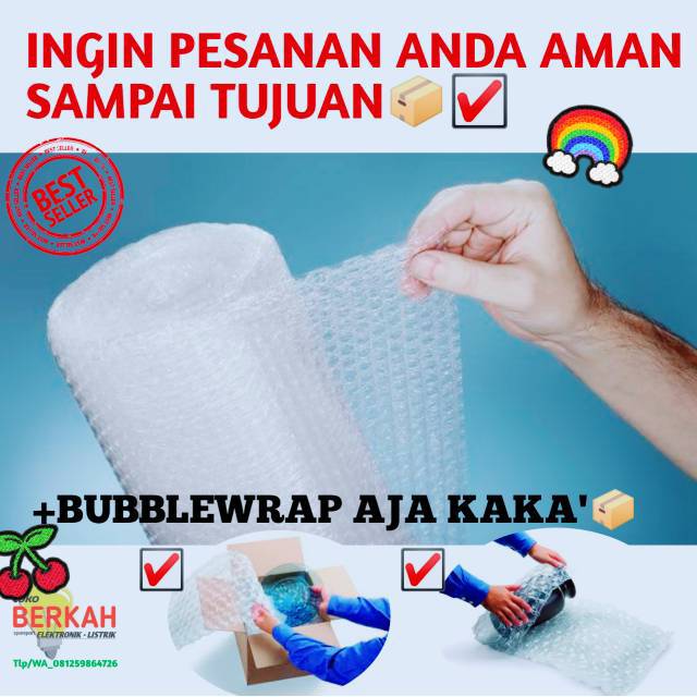 

TAMBAHAN PEKING BUBLEWRAP PAKING AMAN UNTUK BARANG MUDAH PECAH BELAH