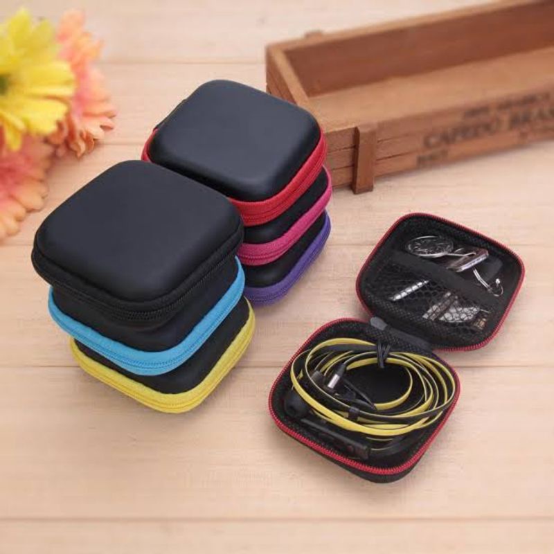 Case Bag/ Pouch Kotak penyimpanan Headset/Kabel data/Charger/ Simple dan praktis