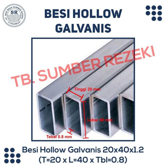 Besi Hollow Galvanis 20 40 1 2 0 8 Accessories Shopee Indonesia