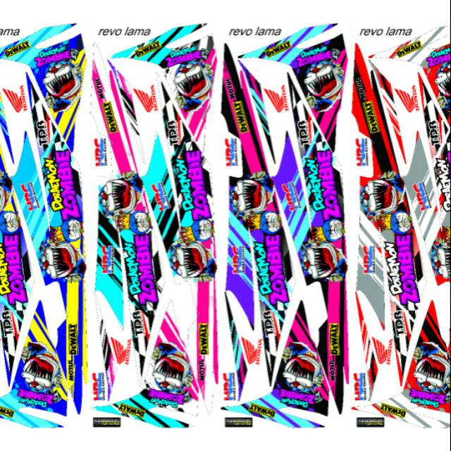 Stiker motor revo lama striping revo sticker revo...
