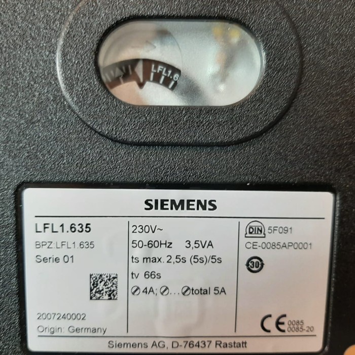 LFL 1.635 Siemens Burner Control LFL1.635