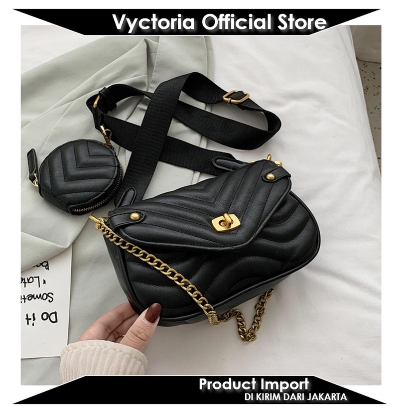 (COD) Vyctoria VOS5613 Tas Selempang Wanita Import Promo BQ3066 LT1857 CR7812 EL5613 JT46111 GT1945 