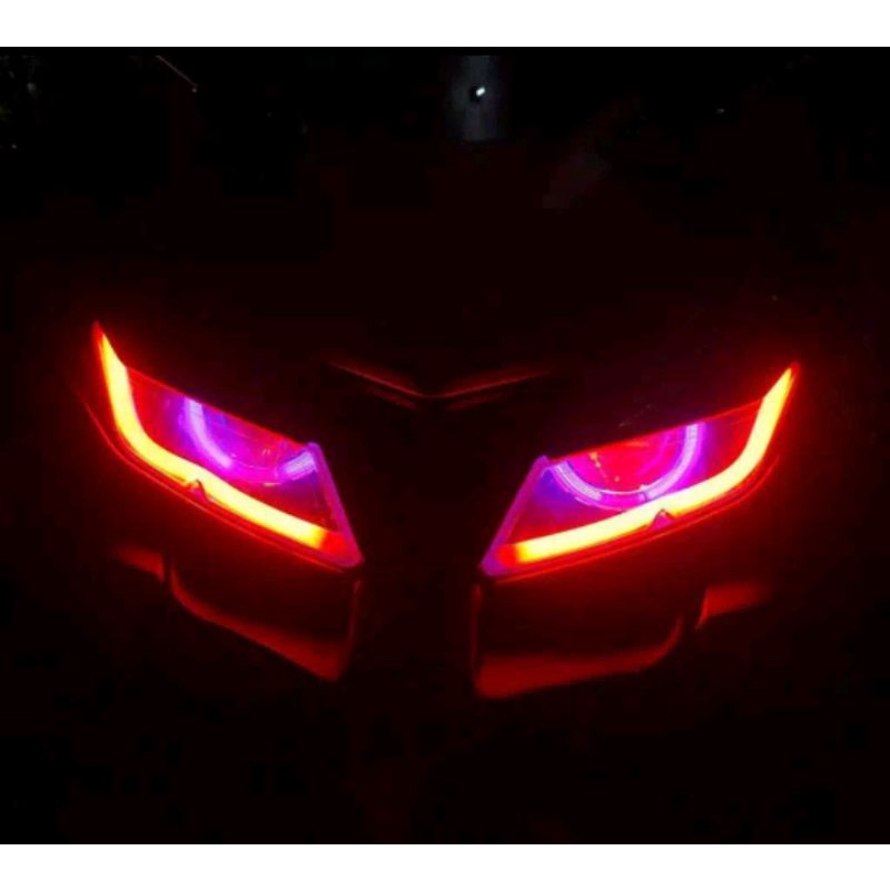 Lampu Alis LED 30cm  Flexsibel LED Waterproof Lentur Tahan Panas Motor/Mobil 1 Warna Tidak Berbintik 1pcs