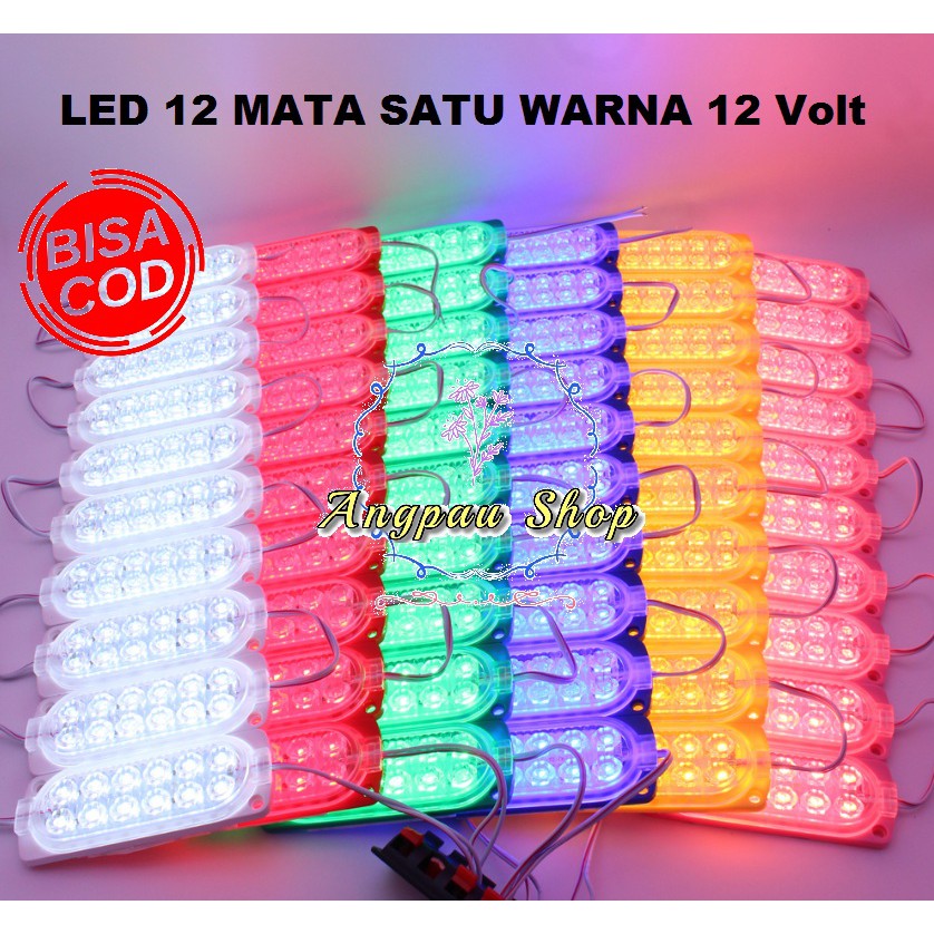 READY LAMPU LED (12 mata) 12V WARNA WARNI TRUK truck termurah terang murah import