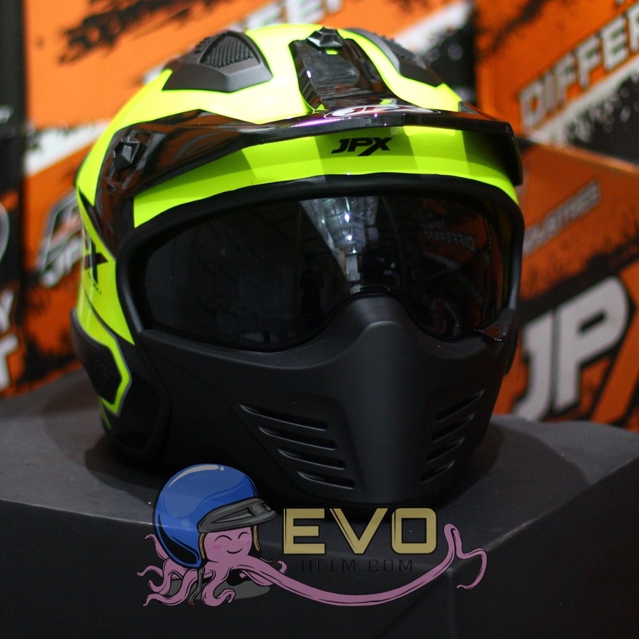 HELM JPX MX 726-R SOLID GLOSS (ONGKIR TERMURAH 2KG)