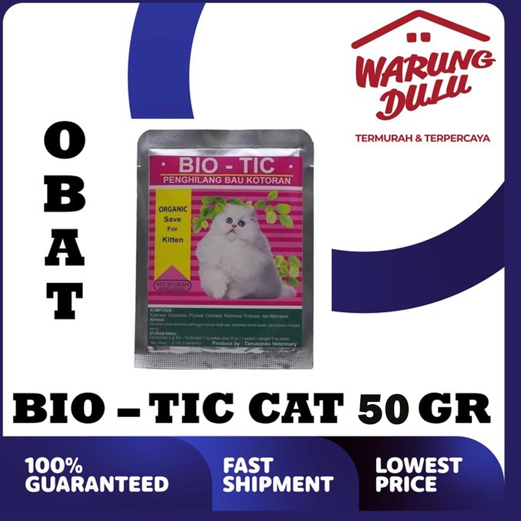 BIOTIC 50GR - OBAT PENGHILANG BAU KOTORAN KUCING/ANJING