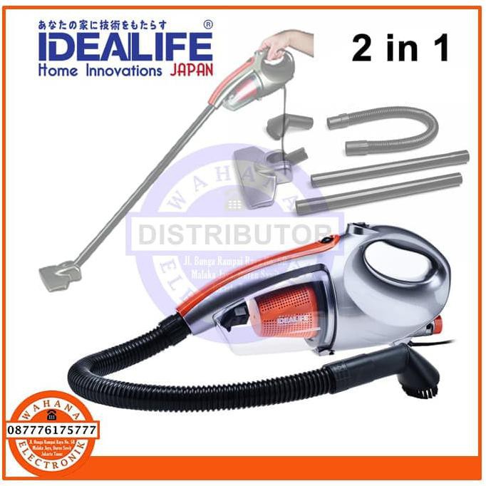 (READY COD) Vacum Vacuum Cleaner Idealife IL-130s Vacuum & Blow 2 in 1 Hepa Filter MURAH