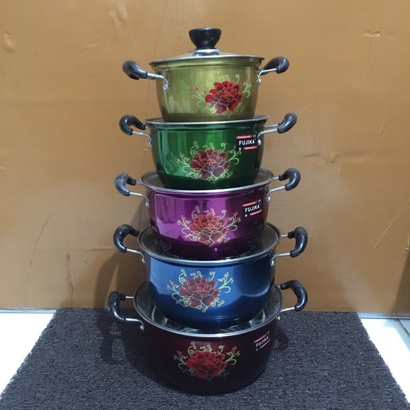 Panci Set Warna Panci Susun Stenliss Fujika/Homelux