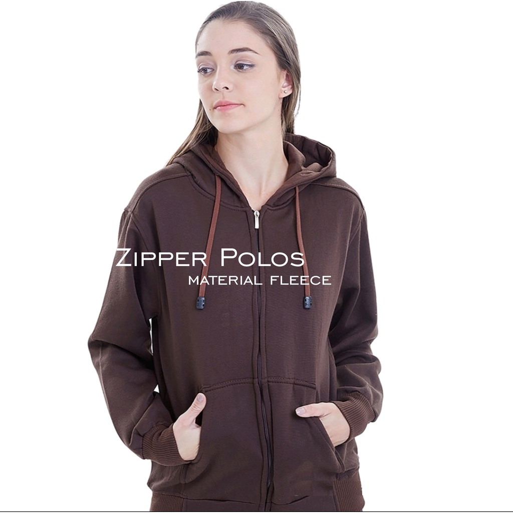 JAKETPOLOS HOODIE ZIPPER SIZE M-XXL (PRIA &amp; WANITA)
